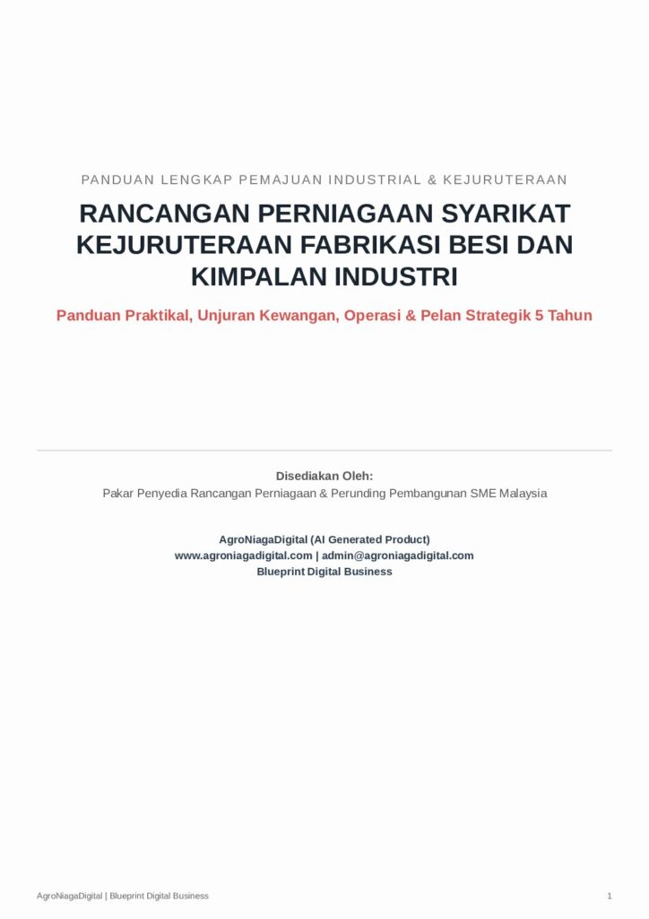 Rancangan Perniagaan Syarikat Kejuruteraan Fabrikasi Besi dan Kimpalan Industri