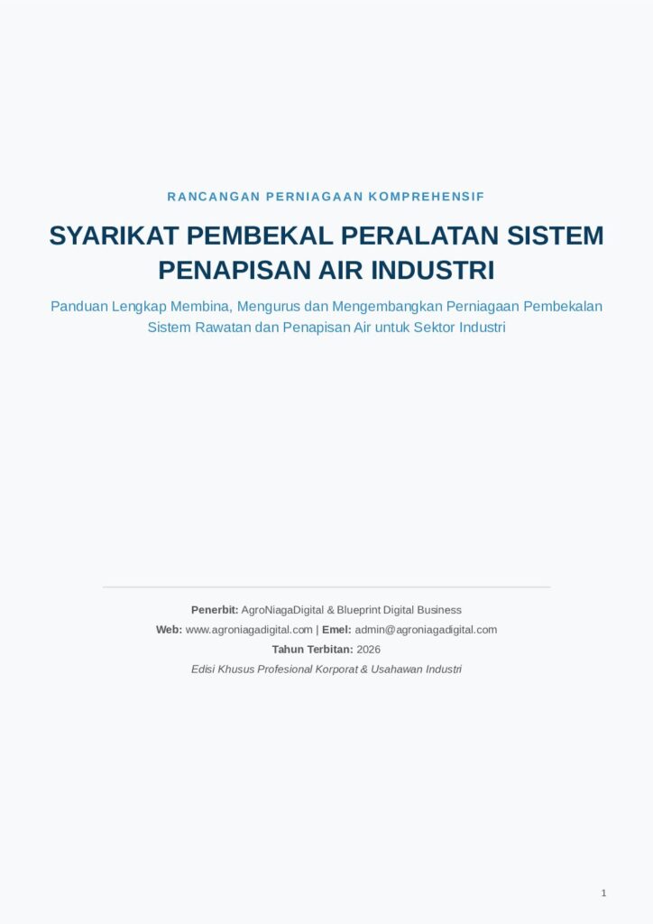 Rancangan Perniagaan Syarikat Pembekal Peralatan Sistem Penapisan Air Industri