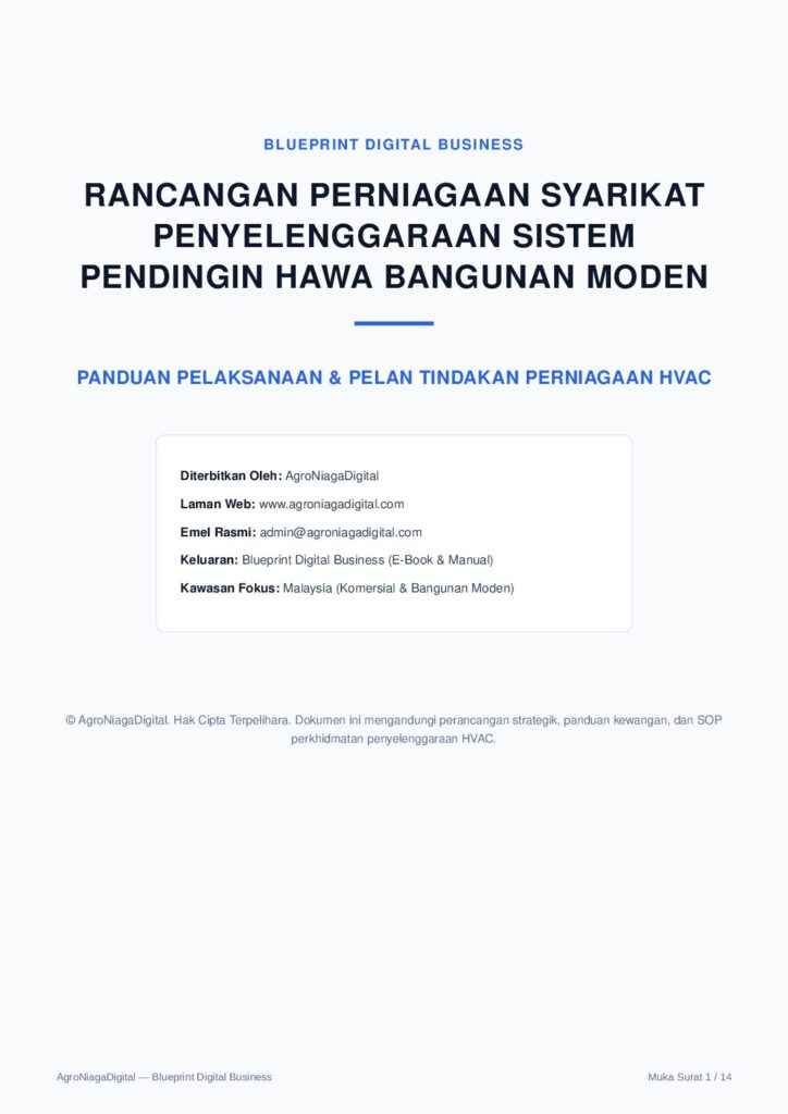 Rancangan Perniagaan Syarikat Penyelenggaraan Sistem Pendingin Hawa Bangunan Moden