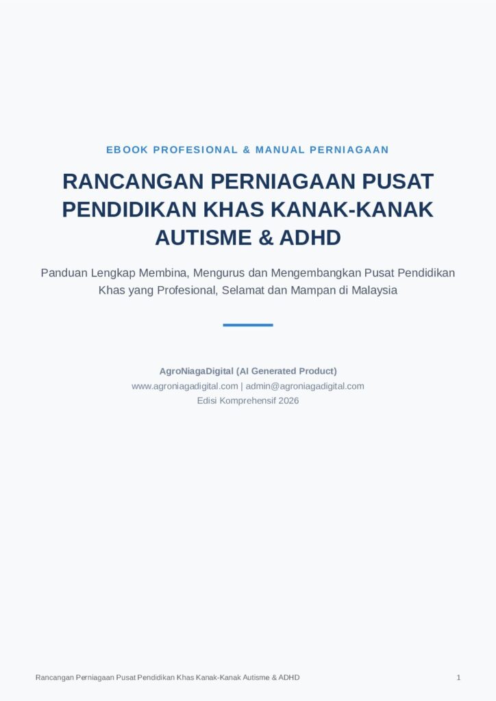 Rancangan Perniagaan Pusat Pendidikan Khas Kanak-Kanak Autisme & ADHD
