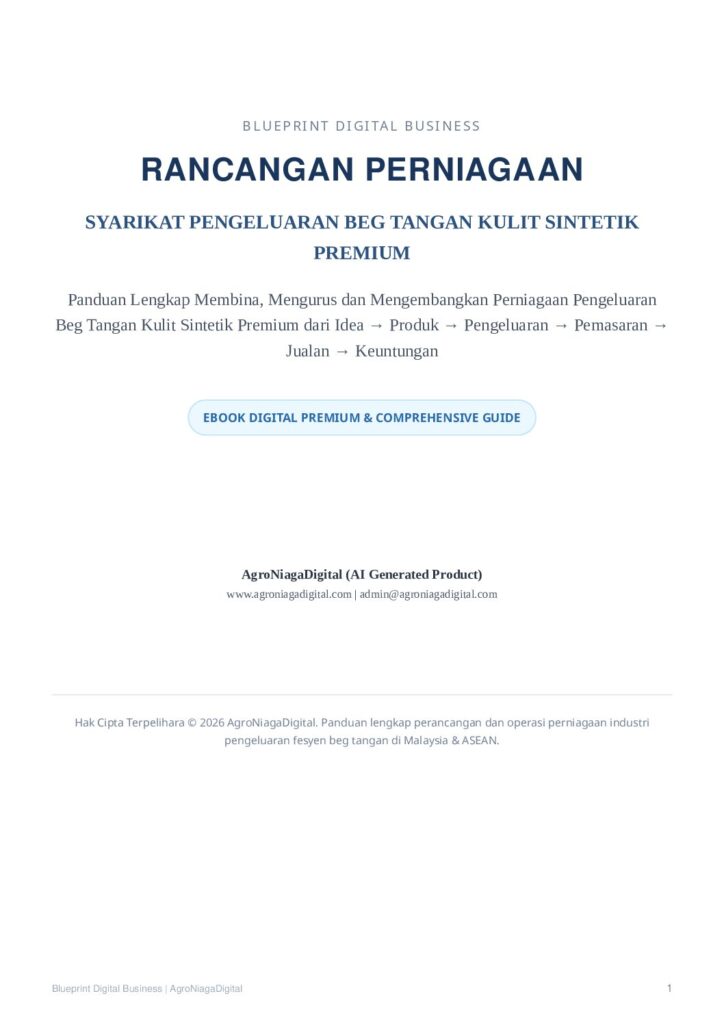 Rancangan Perniagaan Syarikat Pengeluaran Beg Tangan Kulit Sintetik Premium