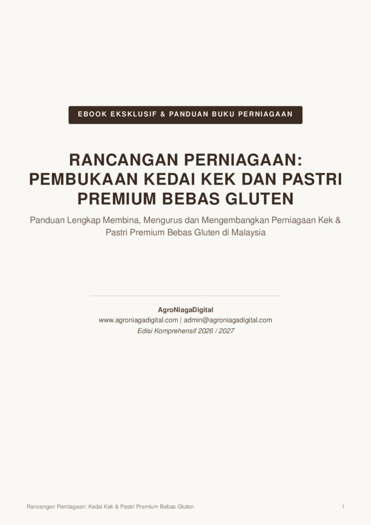 Rancangan Perniagaan Pembukaan Kedai Kek dan Pastri Premium Bebas Gluten