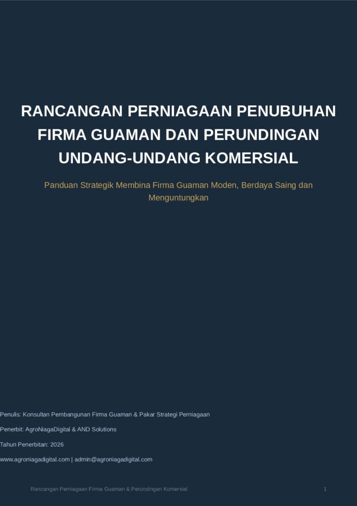 Rancangan Perniagaan Penubuhan Firma Guaman dan Perundingan Undang-Undang Komersial