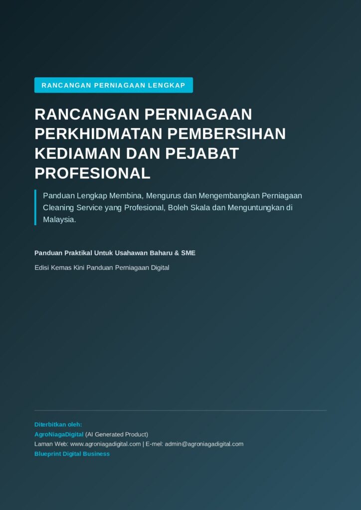 Rancangan Perniagaan Perkhidmatan Pembersihan Kediaman dan Pejabat Profesional